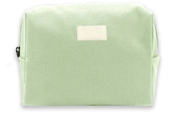 Trousse personnalisable 20x12 cm bio - Estelle Vert d'eau
